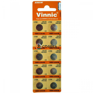 Батарейка Vinnic LR44/L1154/G13 BTV-Vin